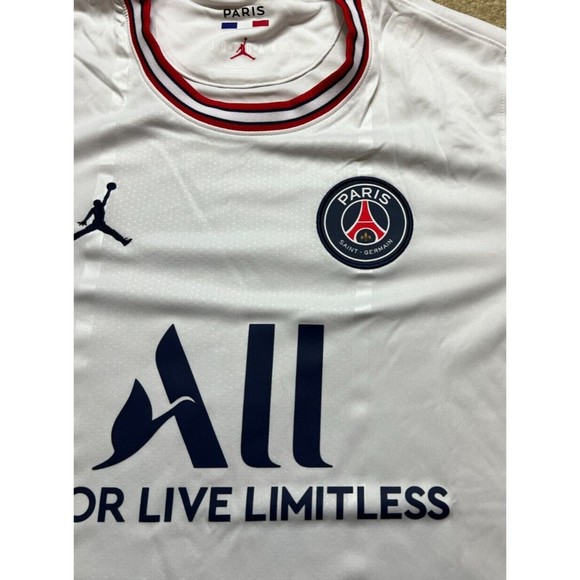 Jordan PSG Paris Saint Germain Away Soccer White Jersey DH7471-101 Men’s Size L - Picture 4 of 6